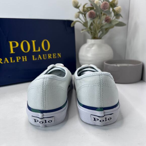 Polo Ralph Lauren Keaton Pony Low-Top Canvas Sneaker Light Blue Men 9.5D NWB - Picture 4 of 10